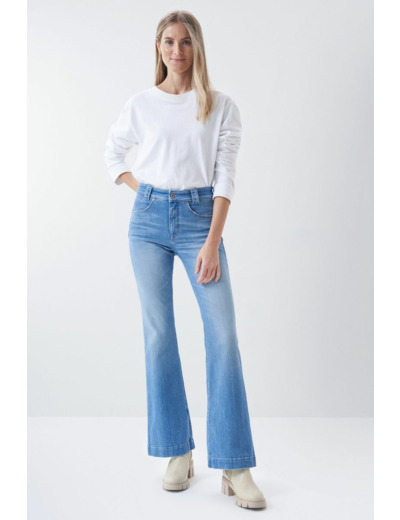 Jean Push In Secret Glamour flare bleu clair