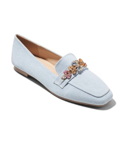 Mocassin femme denim clair