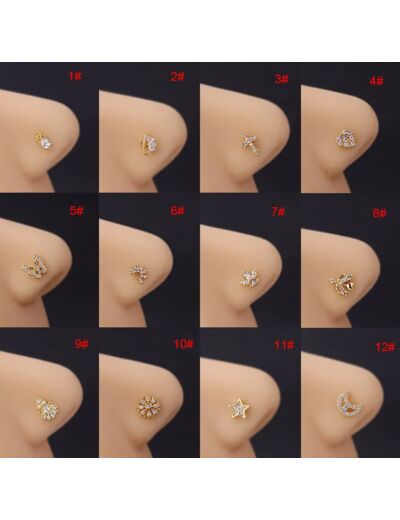 Piercing nez strass