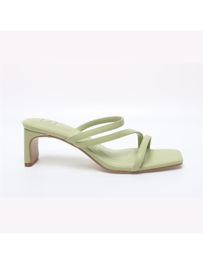 Mule talon decrochee femme vert