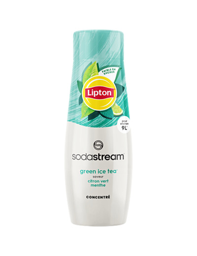 Concentré sodastream lipton green ice tea saveur citron vert menthe 440ml