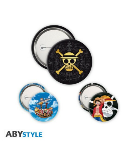 ONE PIECE - Pack de Badges - Skull & Luffy