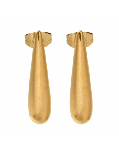 Clou d'oreille acier inoxydable larme