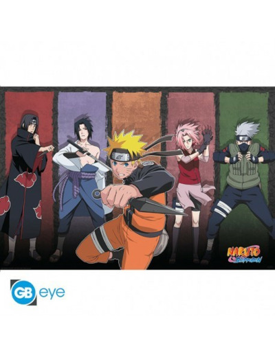 NARUTO SHIPPUDEN - Poster "Naruto & alliés" roulé filmé (91.5x61)