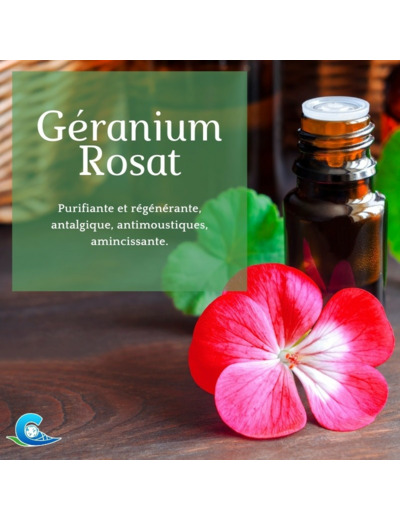 HUILE ESSENTIELLE DE GERANIUM ROSAT BIO CEVEN'AROMES 10ML