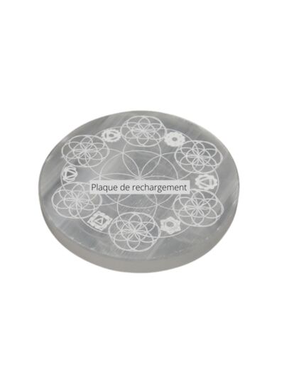 Disque plat selenite chakra