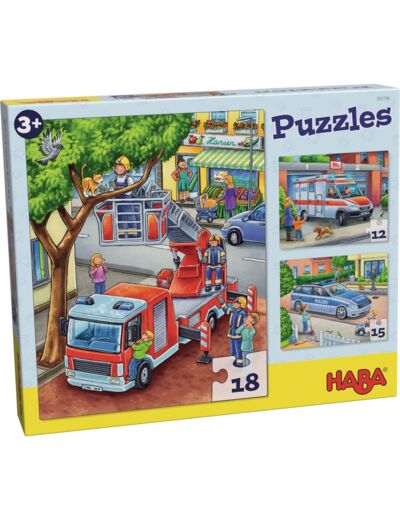 Puzzles évolutifs Pompiers et  Police - 302759 - HABA