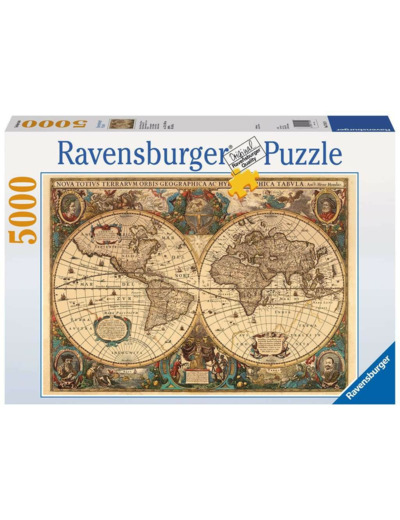 Ravensburger - Puzzle Adulte - Puzzle 5000 pièces - Mappemonde antique