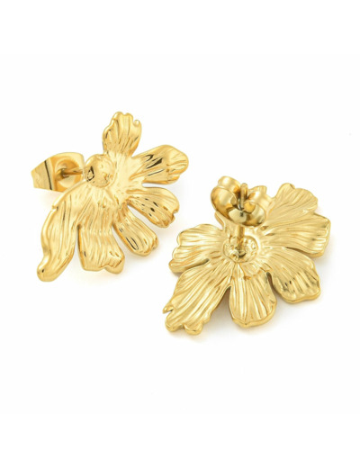 Clou d'oreille acier inoxydable Fleurs