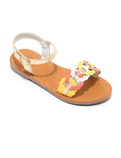 Sandale ouverte junior fille or