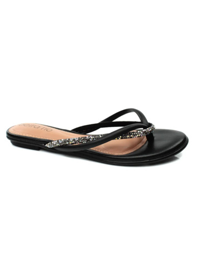 Mule plate femme noir beira rio