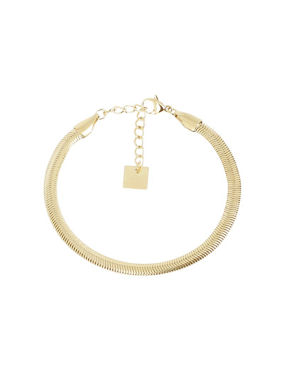 Bracelet Zag en acier doré