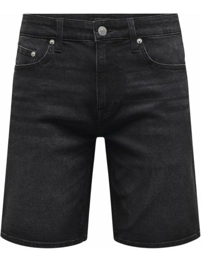 SHORTS HOMME BLACK DENIM