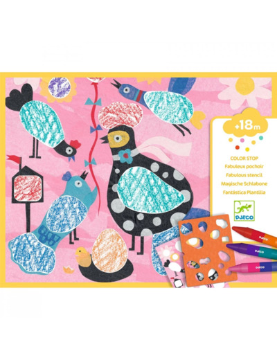 Fabuleux pochoirs Piou Piou pour les tout petits - DJ08993 - DJECO