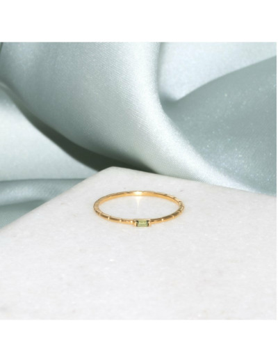 Bague Tirana Verte - Plaqué or