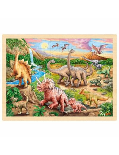 Puzzle, La Vallee Des Dinosaures 96 pièces - 57348 - Goki