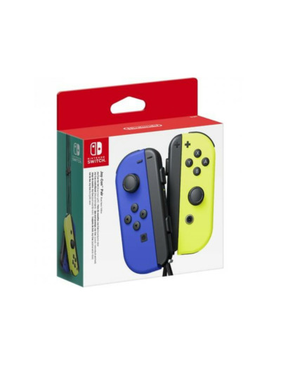 Paire de manettes joy-con nintendo switch bleu et jaune néon