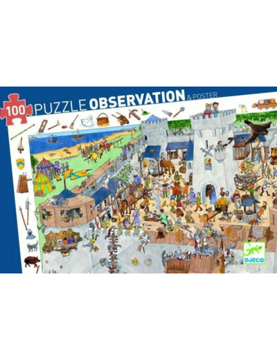 Puzzle d'observation Château Fort  100 pièces - DJECO - DJ07503