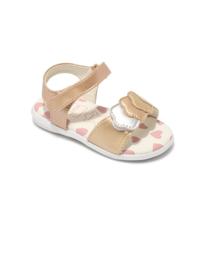 Sandale ouverte bebe fille or multi