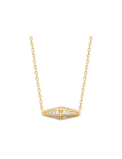Collier en plaqué or et oxyde de zirconium