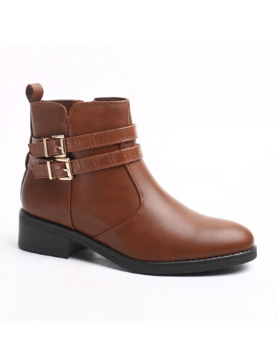 Boots femme camel