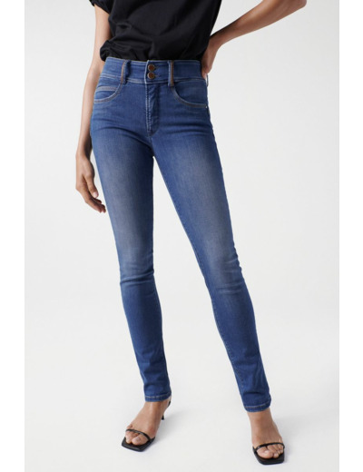 Jean Push In Secret slim avec passants en nappa