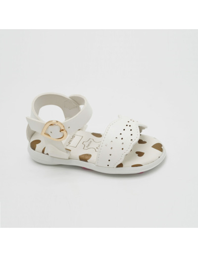 Sandale ouverte bebe fille blanc