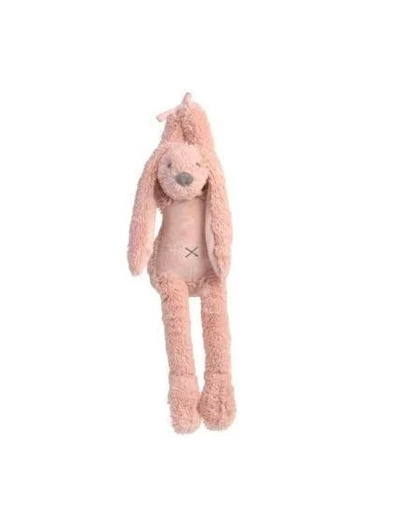 Lapin Richie Vieux Rose  musical 34 cm – 133101 - Happy Horse