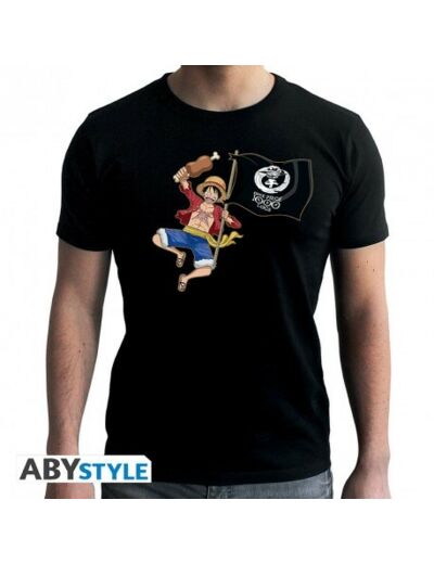ONE PIECE - Tshirt "Luffy 1000 Logs" homme MC black