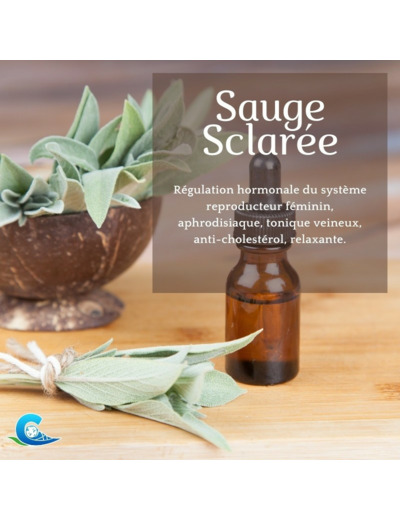 HUILE ESSENTIELLE DE SAUGE SCLAREE BIO CEVEN'AROMES 10ML