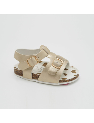 Sandale ouverte bebe fille or