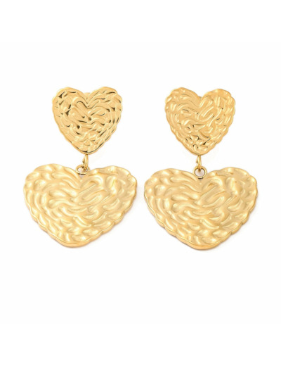 Clou d'oreille 2 pièces coeurs