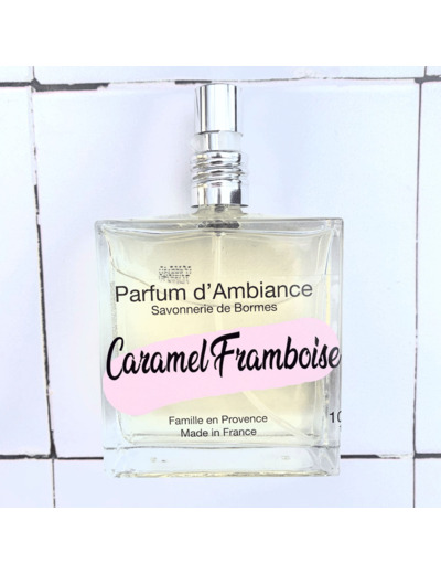 Parfum d’ambiance caramel framboise