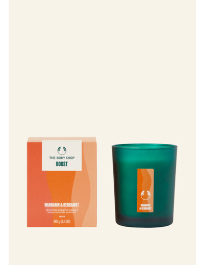 Bougie parfumée vivifiante Boost Mandarine & Bergamote