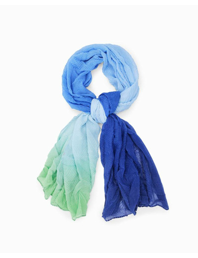 FOULARD RECTANGULAIRE PLISSE DEGRADE