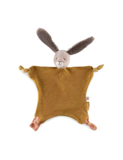 Doudou plat Lapin Ocre - Trois Petits Lapins - Moulin Roty - 678017