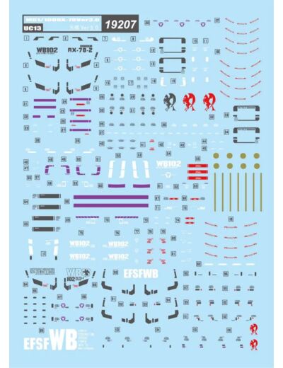 Water Decals MG RX-78 VER 3.0