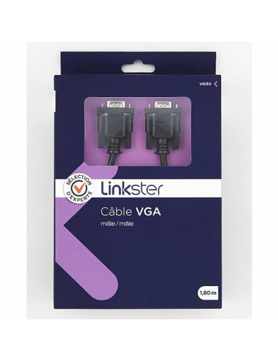 Câble vga mâle/mâle 1,80m