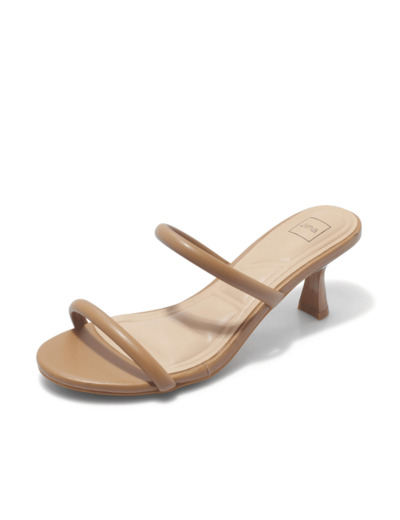 Mule talon decrochee femme camel