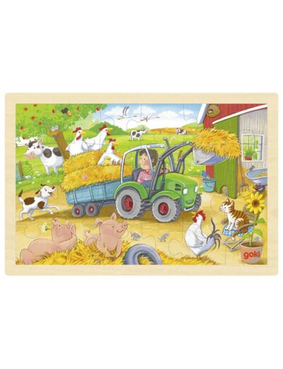 Puzzle petit tracteur de la ferme 24 pièces  - 57420