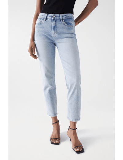 Jean True cropped slim clair