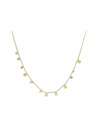 Collier Zag mini Confettis en acier doré