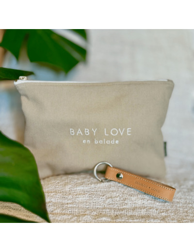 Trousse BABY LOVE + porte clef MAMAN LOVE