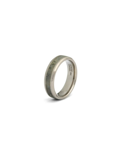 Bague Gemini Classics en titane et larvikite