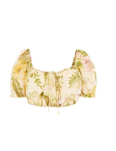 CROP TOP EN LIN ECO MAYARA