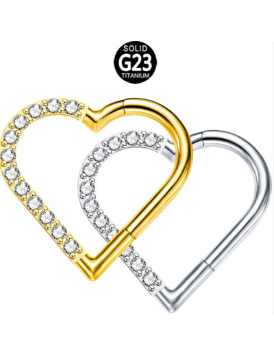 Coeur- anneaux - 1,2*10mm - argent