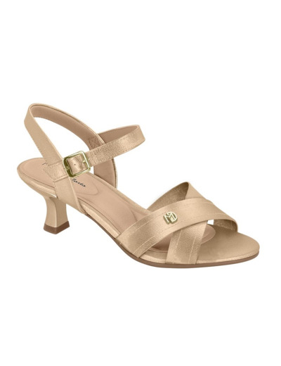 Sandale talon decrochee femme dore