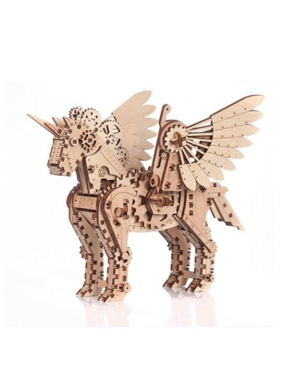 Licorne petite - maquette 3D mobile en bois