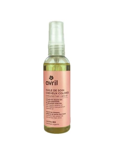 Huile de soin cheveux colorés 100 ml