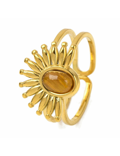 Bague forme couronne Oeil de tigre
